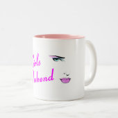 Mädchen-Wochenende (Gesicht) Zweifarbige Tasse (VorderseiteRechts)