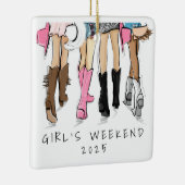 Mädchen-Wochenende Nashville Modeillustration Gesc Keramikornament (Rechts)