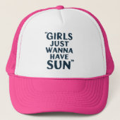 Mädchen wollen einfach nur das Sun Fun Hat Design  Truckerkappe (Vorderseite)