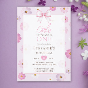 Mädchen wollen einfach nur eine florale fancy One Einladung