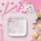 Mädchen wollen einfach nur eine rosa Bow-Papierpla Pappteller (Party)