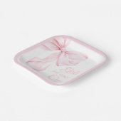 Mädchen wollen einfach nur eine rosa Bow-Papierpla Pappteller (Gewinkelt)