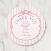 Mädchen wollen einfach nur einen rosa Bogen Danke Geschenkanhänger (Vorderseite)