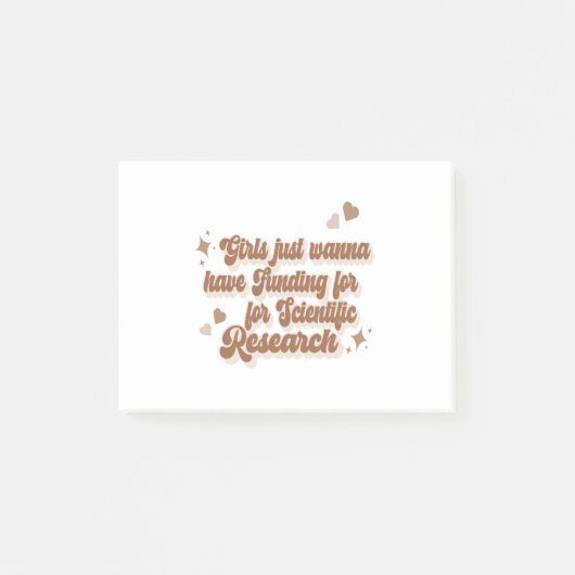 Mädchen wollen einfach nur Mittel für wissenschaft Post-it Klebezettel (Vorderseite)
