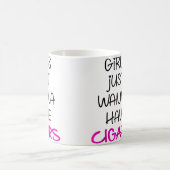 Mädchen wollen einfach nur Zigarren Sotl Zigarre B Kaffeetasse (Mittel)