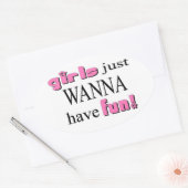 Mädchen wollen einfach Spaß haben! Aufkleber (Umschlag)