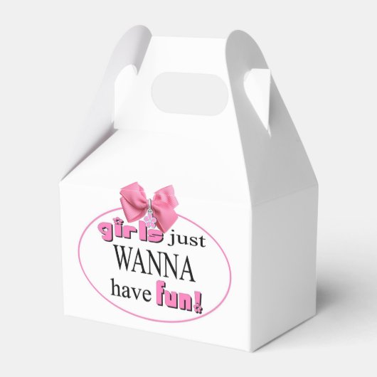 Mädchen wollen einfach Spaß haben! Geschenkschachtel (Rückseite)