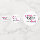 Mädchen wollen einfach Spaß haben! Konfetti (Rückseiten)