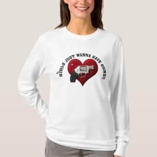 Mädchen wollen gerade, um GewehreHoodie zu haben T-Shirt