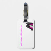 MÄDCHEN WOLLEN GERADE, UM SPASS-GESCHENKE ZU HABEN GEPÄCKANHÄNGER (Rückseite vertikal)