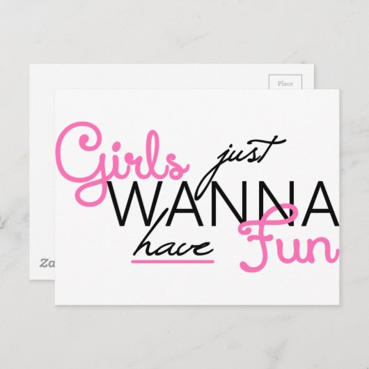 MÄDCHEN WOLLEN GERADE, UM SPASS-GESCHENKE ZU HABEN POSTKARTE (Vorne/Hinten)