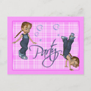 Mädchen wollen gerade, um Spaß, Party zu haben Einladungspostkarte