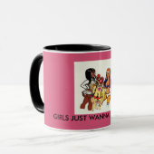 MÄDCHEN WOLLEN GERADE, UM SPASS-PARTY ZU HABEN TASSE (Vorderseite Links)