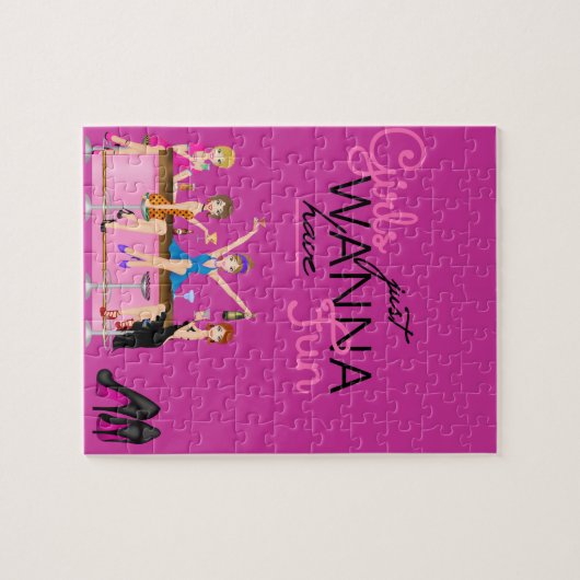 MÄDCHEN WOLLEN GERADE, UM SPASS Puzzlespiel Puzzle (Horizontal)