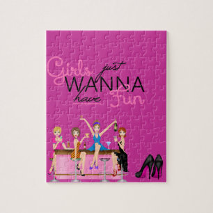 MÄDCHEN WOLLEN GERADE, UM SPASS Puzzlespiel Puzzle