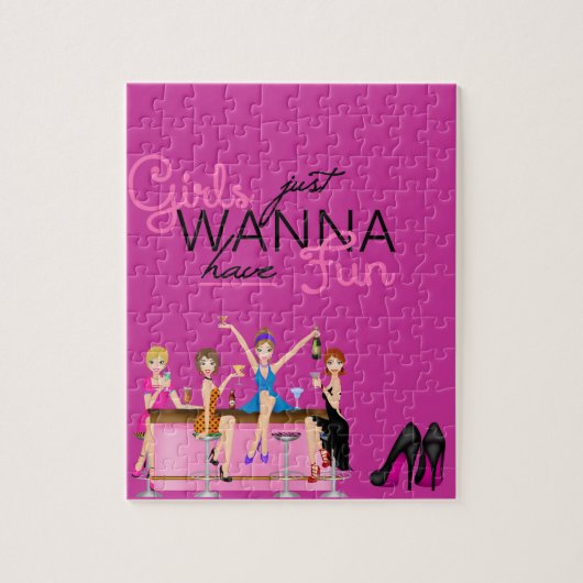 MÄDCHEN WOLLEN GERADE, UM SPASS Puzzlespiel Puzzle (Vertikal)