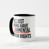 Mädchen wollen Grundrechte haben Tasse (Vorderseite Links)