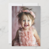 Mädchen wollen nur ein Foto 1. Geburtstag Einladung (Rückseite)