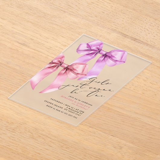 Mädchen wollen nur eine Zwillingsmädchen sein 1. G Acryleinladungen (Ablage )