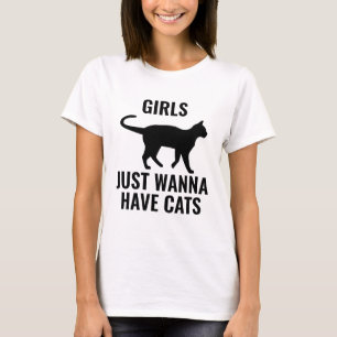 Mädchen wollen nur Katzen haben T-Shirt