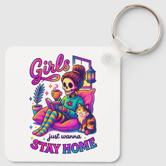 Mädchen wollen nur... schlüsselanhänger (Rückseite)