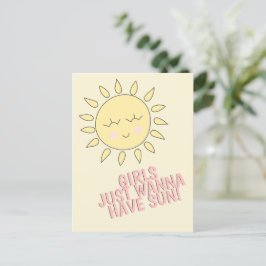 Mädchen wollen nur Sonne haben! Sommerangebot Postkarte