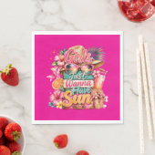 "Mädchen wollen nur Sonne" Papier Serviette (Beispiel)