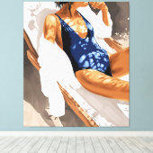 Mädchen wollen nur Sonnenanbetung haben Leinwanddruck (Insitu (Holzboden))