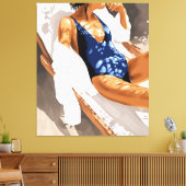 Mädchen wollen nur Sonnenanbetung haben Leinwanddruck (Insitu (Wohnzimmer))