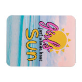 Mädchen wollen nur Sun Beach haben Magnet (Horizontal)