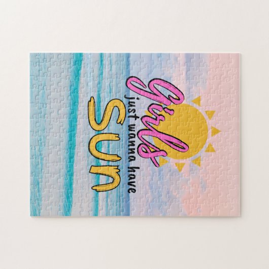 Mädchen wollen nur Sun haben Puzzle (Horizontal)