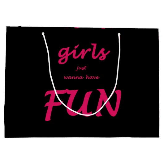 Mädchen wollen Spaß haben Große Geschenktüte (Rückseite)