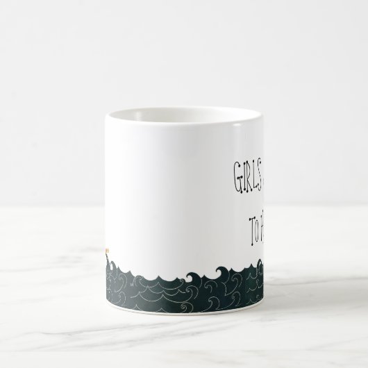 Mädchen Wollte einfach, Sonne zu haben Kaffeetasse (Mittel)