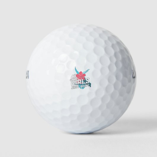 Mädchen Wollte nur Grundrechte Golfball (Vorderseite)