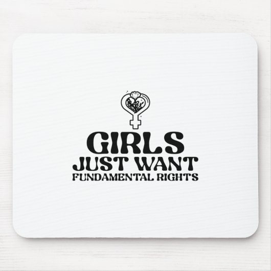 Mädchen Wollte nur Grundrechte Mousepad (Vorne)