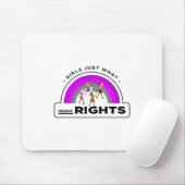 Mädchen Wollte nur Grundrechte Mousepad (Mit Mouse)