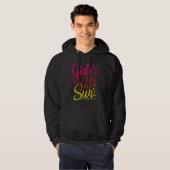 Mädchen Wollte zu Sun Beach Vacation Essentials Hoodie (Vorne ganz)