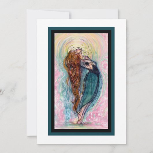 "Mädchen Worshiping." Flache Karte (Vorderseite)