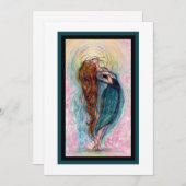 "Mädchen Worshiping." Flache Karte (Vorne/Hinten)