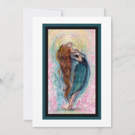 "Mädchen Worshiping." Flache Karte