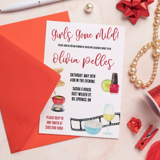 Mädchen wurden Mild! Lustige Nacht in Bachelorette Einladung