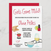 Mädchen wurden Mild! Lustige Nacht in Bachelorette Einladung (Vorne/Hinten)