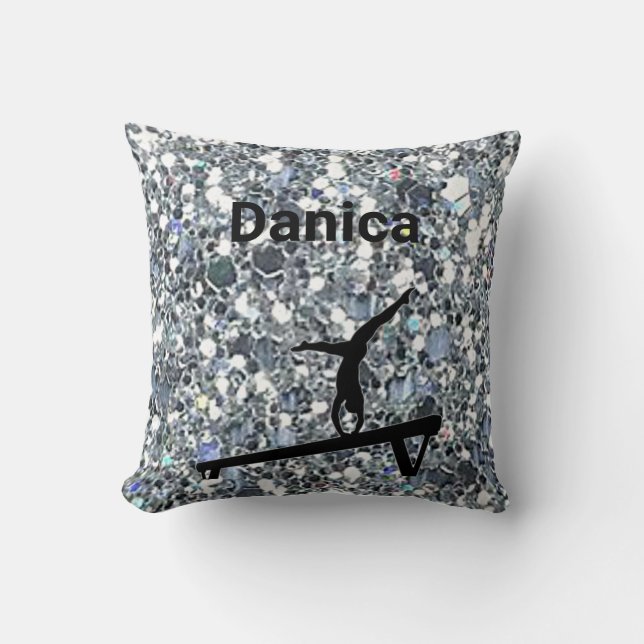 Mädchen Xcel Platinum Personalisiert Gymnastik Pil Kissen (Vorderseite)