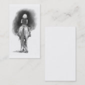 Mädchen-zu Pferd Visitenkarte-Bleistift-Kunst Visitenkarte (Vorne/Hinten)