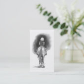 Mädchen-zu Pferd Visitenkarte-Bleistift-Kunst Visitenkarte (Stehend Vorderseite)