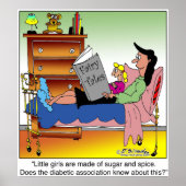 Mädchen, Zucker, Gewürze und Diabetes Poster (Vorne)