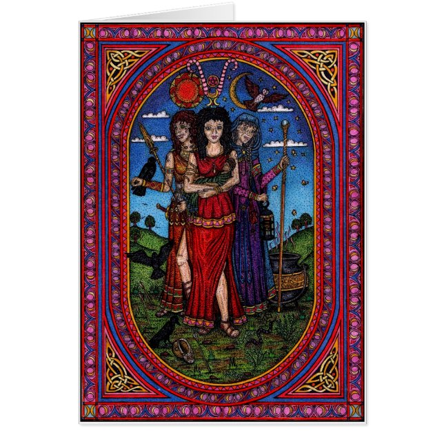 Mädchen zur alten Frau, zum Morr'igan, Isis- und (Vorne)