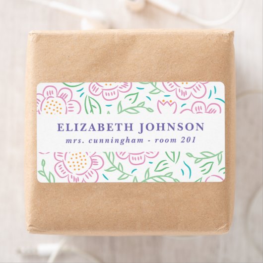 Mädchen zurück zur Schule Blumensiegel 2 (Insitu)