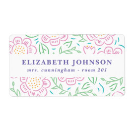 Mädchen zurück zur Schule Blumensiegel 2