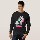 Mädchen zurück zur Schule Regenbogen Barf Magic Ei Sweatshirt (Vorne ganz)